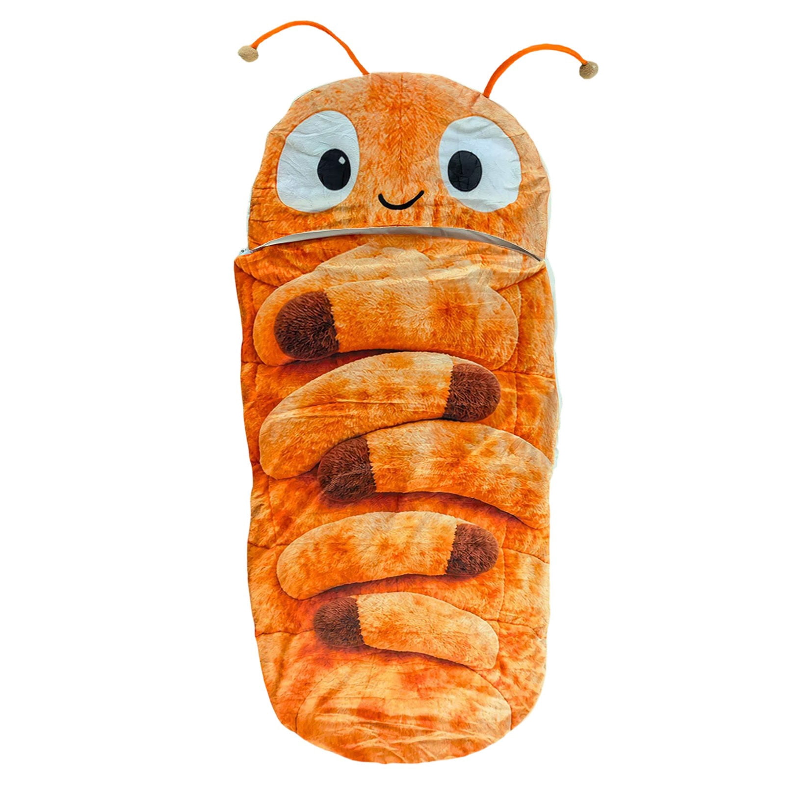 Homellea Hugging Caterpillar Sleeping Bags, Plush Cocoon Sleeping Bag with Pull Cord, Full Body Plush Lounger, Indoor Nap Pod, Cozy Reading Nest, Animal Sleeping Bags for Adults,74.8"x29.9"