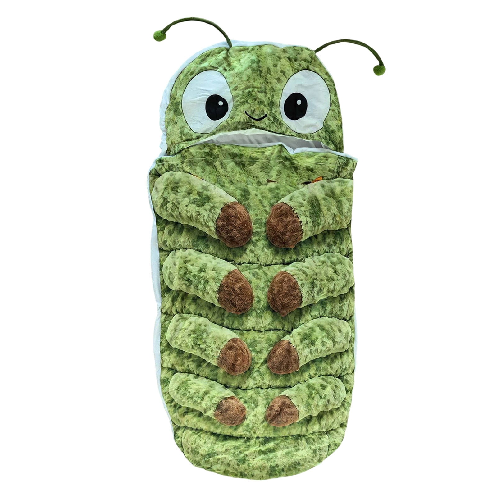 Homellea Hugging Caterpillar Sleeping Bags, Plush Cocoon Sleeping Bag with Pull Cord, Full Body Plush Lounger, Indoor Nap Pod, Cozy Reading Nest, Animal Sleeping Bags for Adults,74.8"x29.9"