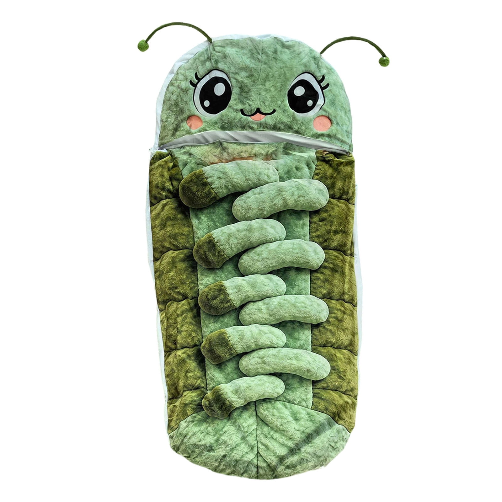 Homellea Hugging Caterpillar Sleeping Bags, Plush Cocoon Sleeping Bag with Pull Cord, Full Body Plush Lounger, Indoor Nap Pod, Cozy Reading Nest, Animal Sleeping Bags for Adults,74.8"x29.9"