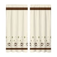 thumbnail image 1 of Homellea Kitchen Cafe Curtains 2 Panels, 27.56 x 59.06 Inch Beige Coffee Cup Printed Short Curtain Tiers for Small Window, Kitchen Sink, Bathroom, Bedroom and Dining Room Decor, 1 of 7