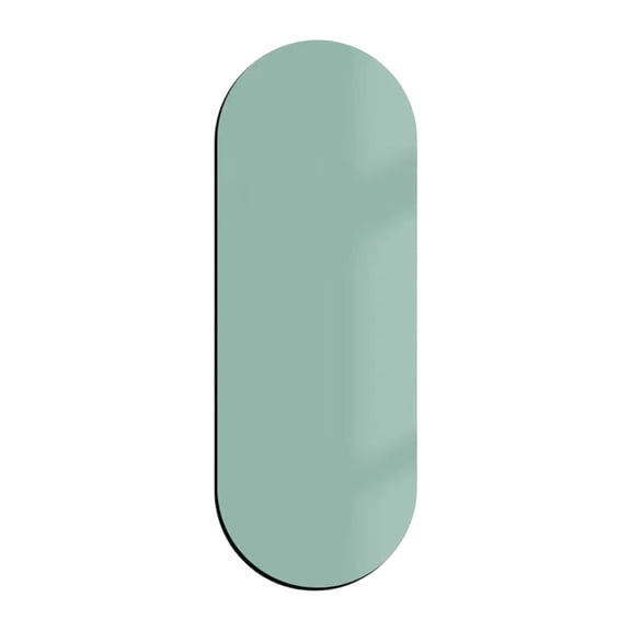 Homellea Mint Green Oval Yoga Mat, 70.87 x 19.69 Inch Full Length Exercise Floor Mat with Rounded Ends for Yoga, Pilates, Stretching, Meditation, Core Training, Home Gym and Fitness Studio
