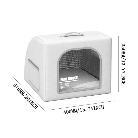 Homellea Pet Cooling House, 20.08 Inch Arch Oxford Cloth Cat Cave with 4 Ice Packs and Foldable Summer Resting Shelter for Cat Small Dog Crate Bedroom and Travel, Pet Rest Spot, Crate Setup