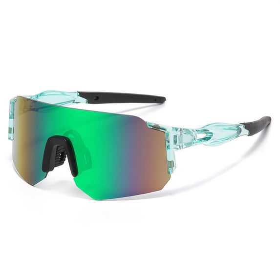 Homellea Photochromic Polarized Cycling Sunglasses, 5.76 Inch Wraparound Sports Glasses with Rimless Shield Lens for Biking, Running, Hiking, Driving, Fishing and Outdoor Use