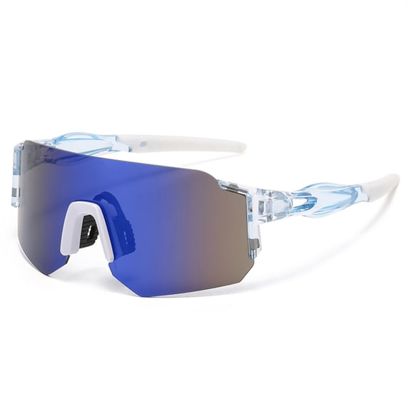 Homellea Photochromic Polarized Cycling Sunglasses, 5.76 Inch Wraparound Sports Glasses with Rimless Shield Lens for Biking, Running, Hiking, Driving, Fishing and Outdoor Use