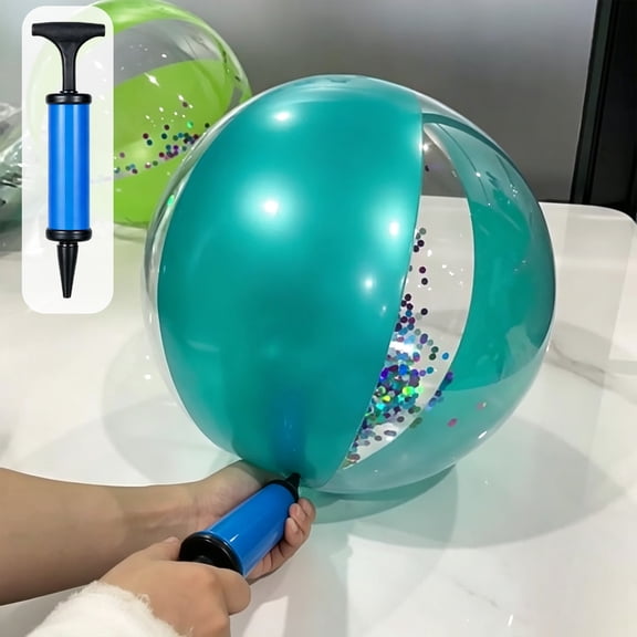 Homellea Portable Manual Ball Pump, 5.9 Inch Mini Hand Inflator with Metal Needle and Tapered Nozzle for Basketball, Soccer, Football, Volleyball, Rugby, Sports Balls and Inflatables