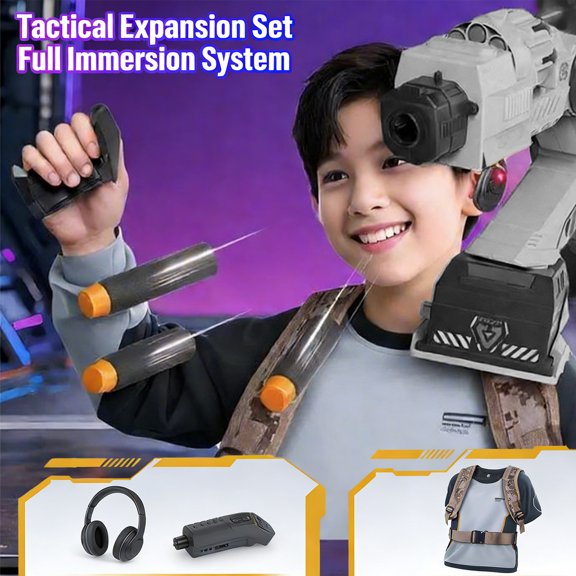 Homellea Smart Tracking Mechanical Arm Foam Blaster, 11.6 Inch Shoulder Mounted Soft Dart Launcher with Motion Sensor, Remote Control and Electric Rotating Turret for Target Games
