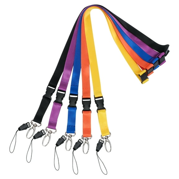 Homelove 5 Pack Lanyards for ID Badges,Keys Polyester,Neck Lanyards for Card Holders, Keys, Phone, USB, Whistles