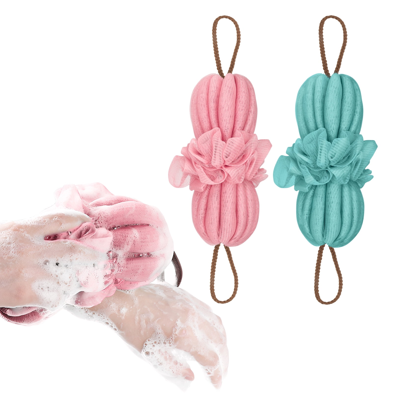Homelove Bath Loofahs 2 Pieces Shower Sponge,Long Stretch Back Sponge