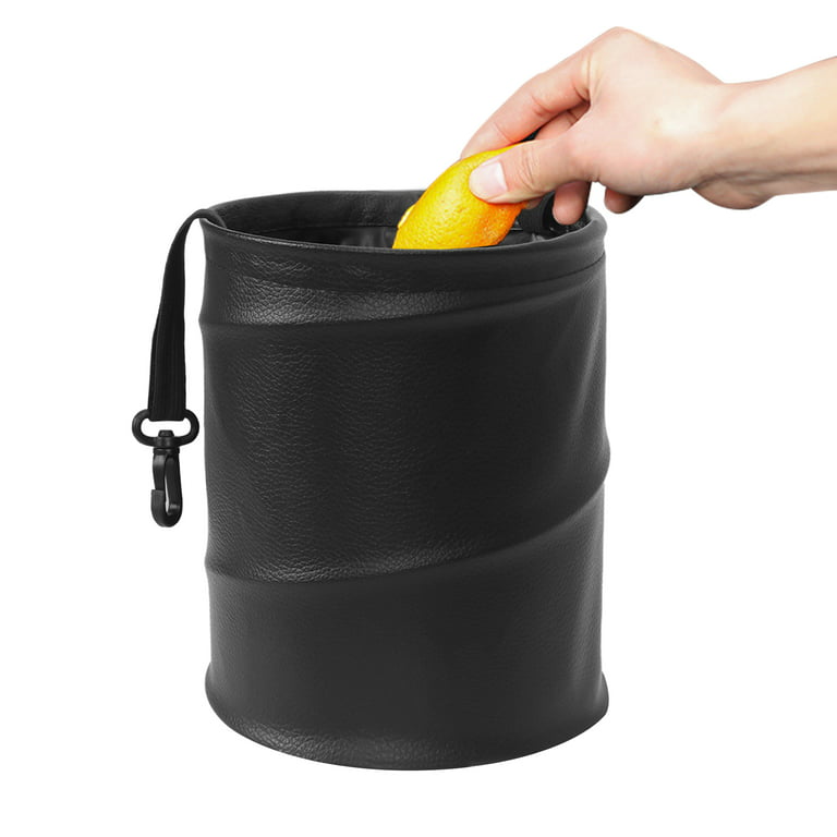 Portable Collapsible Car Bin Trash Can Pop-up Leak Proof Trash Bin Basket  Black