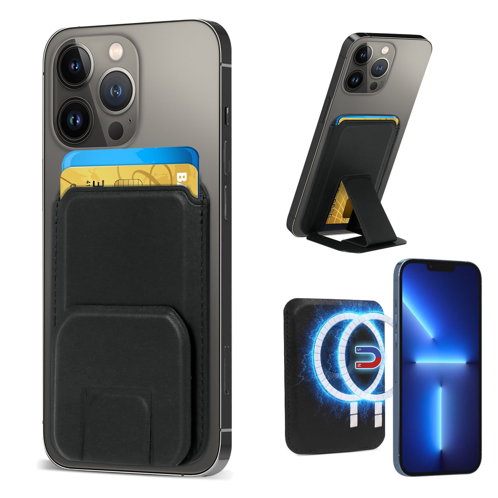 Card holders for back of phone outlet