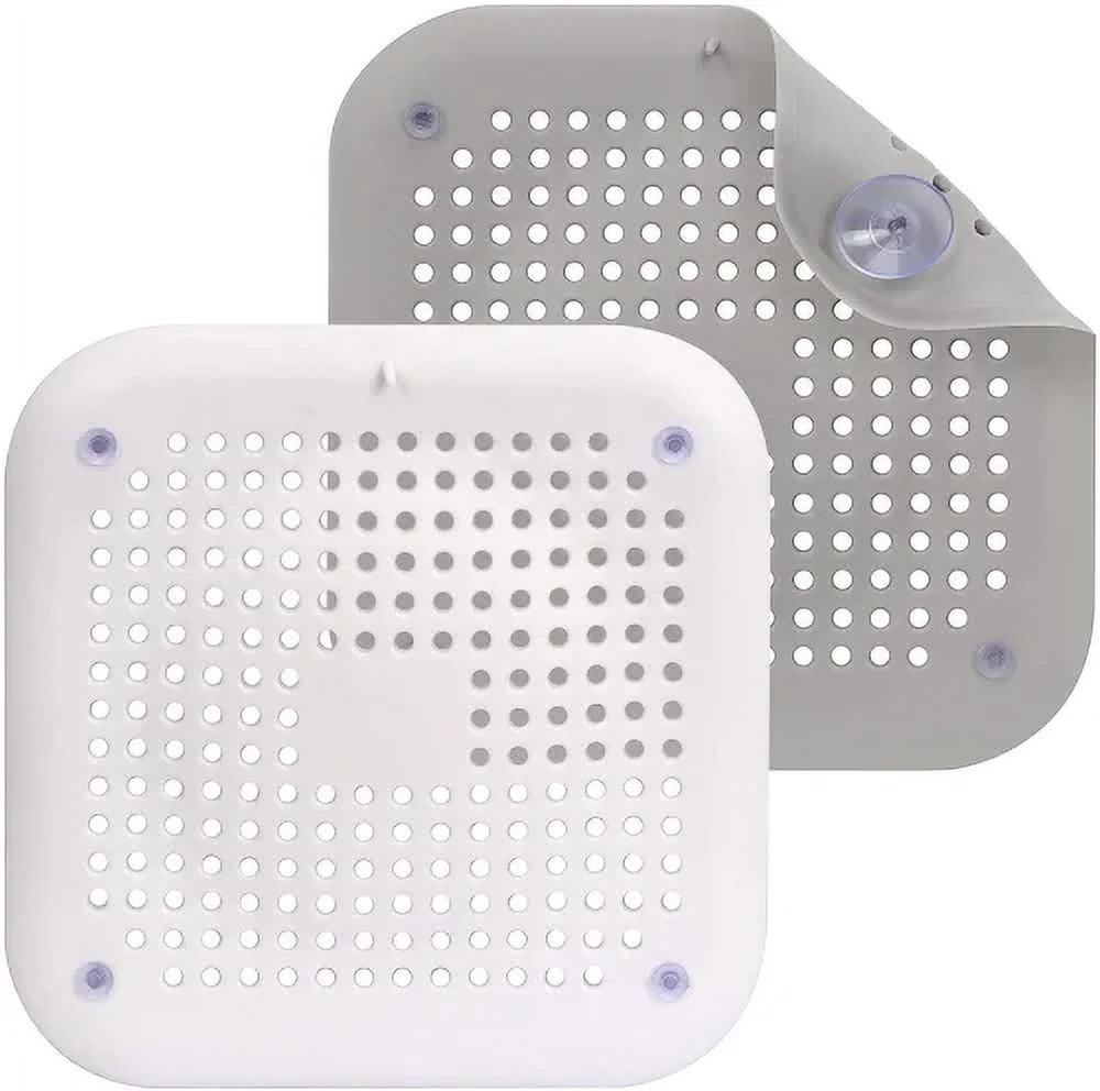 Amerteer Drain Hair Catcher Durable Silicone Hair Trap with Suction