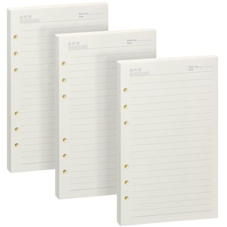 Homelove Refill Filler Paper with 6 Punched Hole, A5, 240 Sheets, 3 Pack