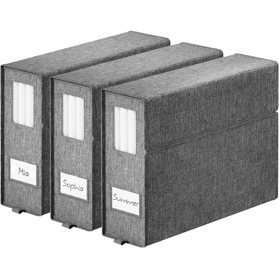 Homelume 3 Pack Sheet Organizers and Storage, Bed Sheet Organizer with Clear Label Window, Foldable Sheet Storage Organizer for & Sheet Sets, Bedding Storage, Closet Organization