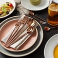 thumbnail image 1 of Homelux Theory 18/10 Stainless Steel Flatware, 4 Rose Gold Set, 5pc/Set, 1 of 6