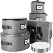 Homelux Theory China Storage Containers, Flatware and Dish Storage, 5pc