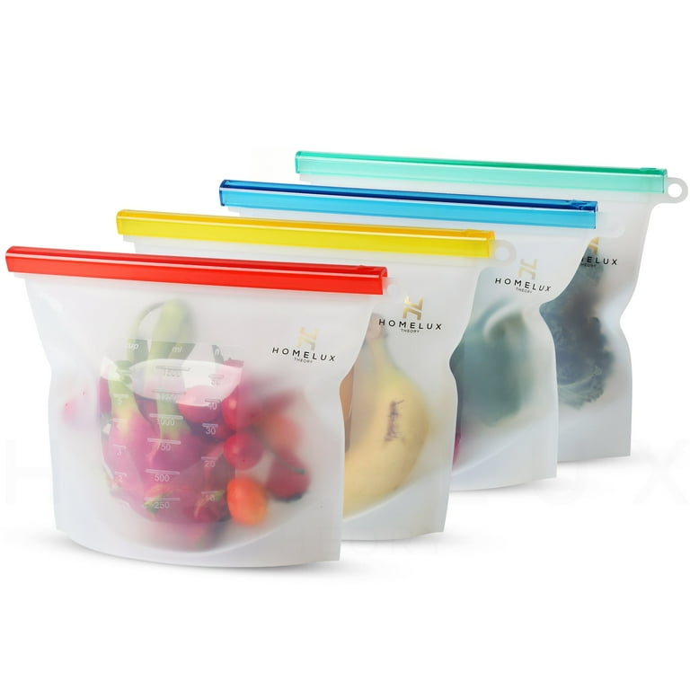 Homelux Theory Reusable Freezer Bags Large Silicone Food Storage