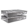 thumbnail image 1 of Homelux Theory Underbed Storage Bag, 2pc Low Profile Light Gray Organizer, 1 of 6