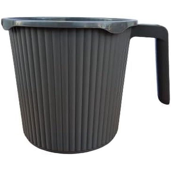 Homely Bathing Dabba - 1.5Litre Ribbed Design BPA Free Camping Bathroom Cup - Assorted Colors