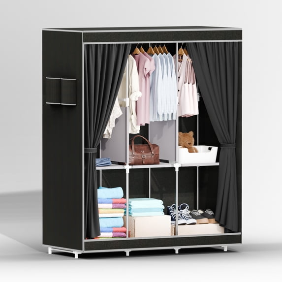Pipe Rack Design Simple Homely-Hub 51-Inch Simple Portable Closet Wardrobe, 16mm Thick Pipe ...