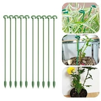 HomelyJoy 10 Pack Plant Stakes for Indoor Plants, Upgrade Heavy Duty Plant Support Stakes with Adjustable Rings to Prevent Falling Over, for Potted Amaryllis, Snake Plant, Orchid in Pots