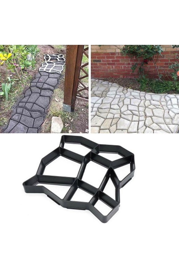 14.2 Inch Concrete Molds and Forms, Reusable Path Maker Mold for Stepping Stone & Pavement, DIY Patio, Garden & Lawn Paving Cement Mold, Create Custom Walkway & Patio Stones