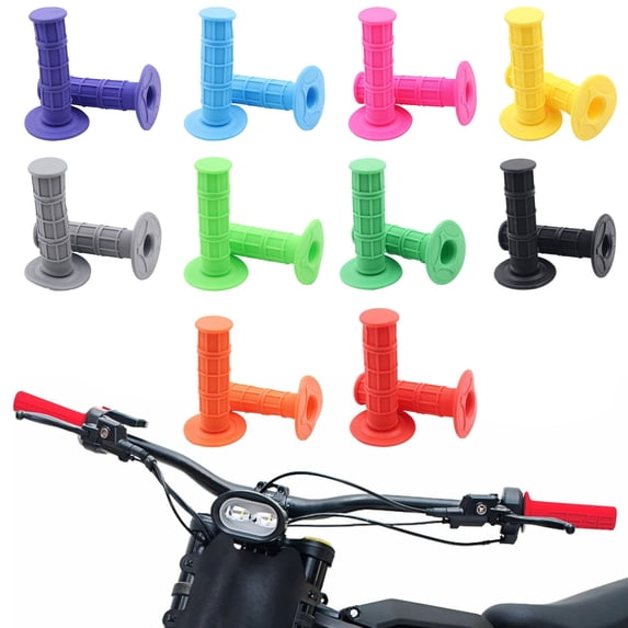 HomelyJoy 7/8 in Yellow Dirt Bike Handlebar Grips, Anti-Slip Rubber Hand Grips for Motocross and Motorcycles, Durable Replacement Set, 4.69 in