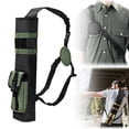 thumbnail image 1 of HomelyJoy Adjustable Recurve Bow Quiver Long Cylindrical Arrow Holder Shoulder Bag Outdoor Archery Quiver 1pc 19.49 x 5.31 x 3.15 in, 1 of 9