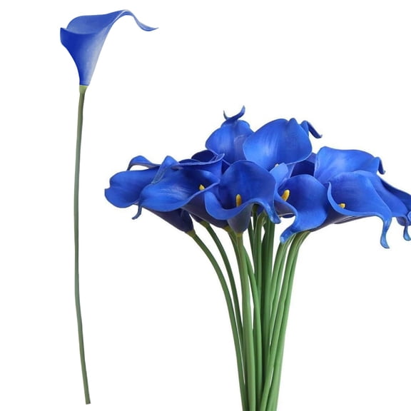 HomelyJoy Artificial Flower 1 White Calla Lily Faux Flower Single Stem Decorative Home Wedding Bouquet 13.77 x 2.76 in