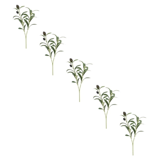 HomelyJoy Artificial Olive Branches 11" Tall, Faux Olive Tree Greenery Stems for Vase, Tabletop Decor for Home Office Wedding Party