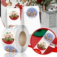 thumbnail image 1 of HomelyJoy Bulk 500-Pack Christmas Stickers Roll, 8 Unique Designs Winter Holiday Round Stickers for Gift Wrapping, Envelope Seals, Party Decorations & Scrapbooking (1 Inch), 1 of 8