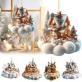 thumbnail image 1 of HomelyJoy Christmas House Ornaments for Tree - Mini Village House Decor, Hanging Xmas Ornaments for Christmas Tree Decorations, Home, Festival, 1 of 8