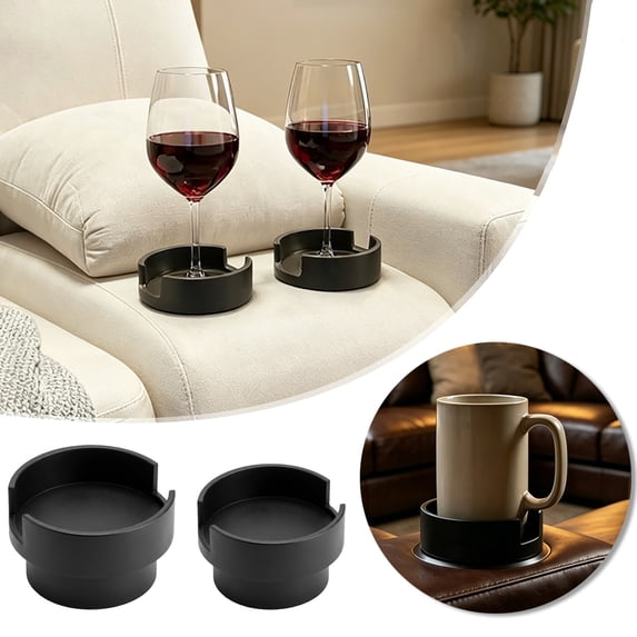 HomelyJoy Couch Cup Holder Expander, Sofa Cup Holder Adapter Insert with Removable Non Slip Mat, Cup Holder for small Mugs Tumblers Water Bottles Recliners RV Boat Drink Caddy