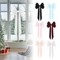 thumbnail image 1 of HomelyJoy Extra Large Velvet Christmas Bow for Front Door and Tree Topper, Giant 40x80 Inch Decoration with Long Streamers for Holiday Home Decor, Large Velvet Bows, Christmas Ribbon, 1 of 5