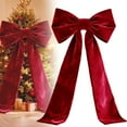 thumbnail image 1 of HomelyJoy Giant Velvet Christmas Tree Bow Topper, Extra Large Big Bow for Holiday Decor,6.5ft Oversized Red Velvet Bow for Indoor Outdoor Decoration on Xmas Tree, Wreath, Mantle, Door, Porch, Wedding, 1 of 6