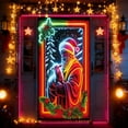 thumbnail image 1 of HomelyJoy Glow in Dark UV Activated Christmas Garage Door Cover 2D Flat Banner with Santa Elf Design for Outdoor Indoor Xmas Holiday Decoration, 1 of 9