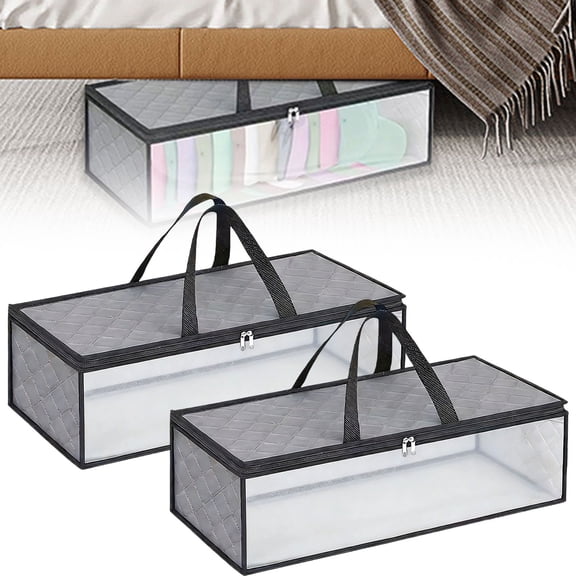 HomelyJoy Hat Storage Bag 2-Pack Hat Organizer Case Baseball Cap Holder with 2 Carry Handles for Closet 20.07 x 7.84 x 8.29 in