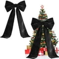 thumbnail image 1 of HomelyJoy Large Velvet Christmas Bow, 6 Ft Big Christmas Tree Topper Bow, Lazos y Moños para Árbol de Navidad, Luxurious Xmas Decor for Indoor Outdoor Door, Mantle, Porch, 1 of 9