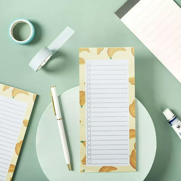 HomelyJoy Magnetic Grocery List & To Do List Notepad for Fridge – Big Magnetic Notepads with Strong Magnetic Back, Realistic Fruit Designs for Shopping Lists & Reminders in Kitchen