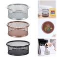 thumbnail image 1 of HomelyJoy Paper Clip Organizer Wire Mesh Clip Holder Round Stackable Desk Accessories Holder for Push Pins and Small Items Silver 1PC, 1 of 7
