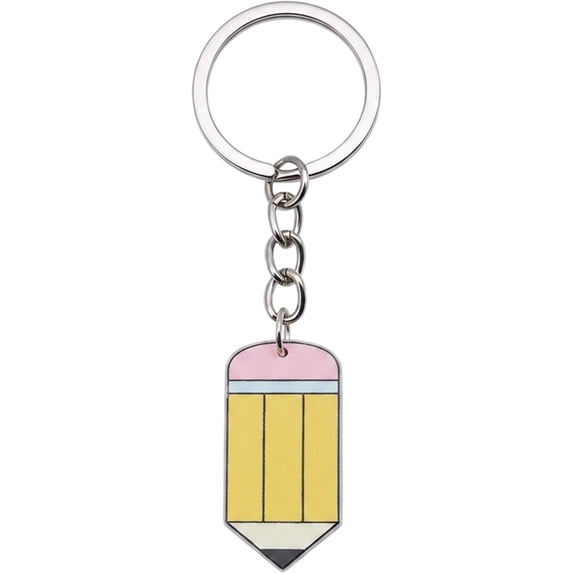 HomelyJoy Pencil Keychain, Acrylic Pendant Charm for Backpacks and Keys, Cute Stationery Accessory for Students and Teachers