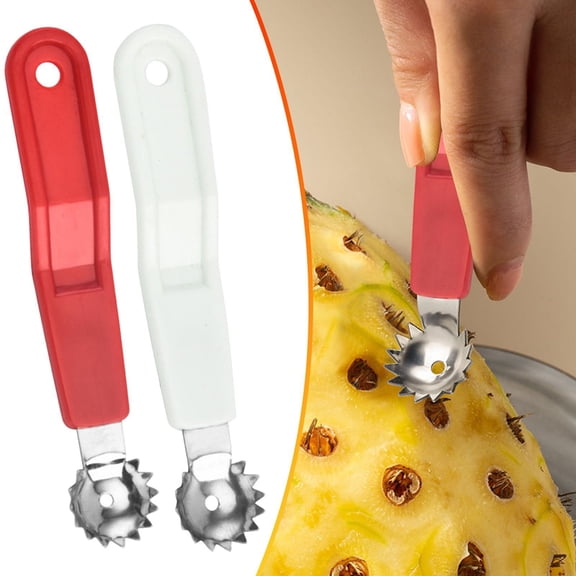 HomelyJoy Red Fruit Corer, Stainless Steel Strawberry and Tomato Huller, Ergonomic Kitchen Tool for Easy Fruit Prep, 4.53 in