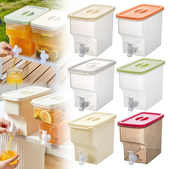 HomelyJoy Refrigerator Water Dispenser Drink Dispenser for Fridge, 1.03 Gallon Beverage Dispenser with Spigot for Home Parties Iced Tea Lemonade Pitcher, 1 Pc