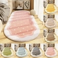 thumbnail image 1 of HomelyJoy Small Bedroom Rug, Fluffy Bedside Carpet & Oval Closet Rug, Cute Fuzzy Shag Decor for Kids Room, Nursery, Dorm - Ideal for Boys and Girls, 1 of 6