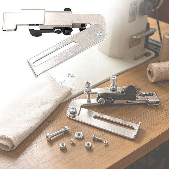 HomelyJoy Zipper Presser Foot, Adjustable Sewing Machine Hemming Foot, Universal Side Seam Guide Attachment for Brother Singer Household Sewing Machines Accessories, 1 PC