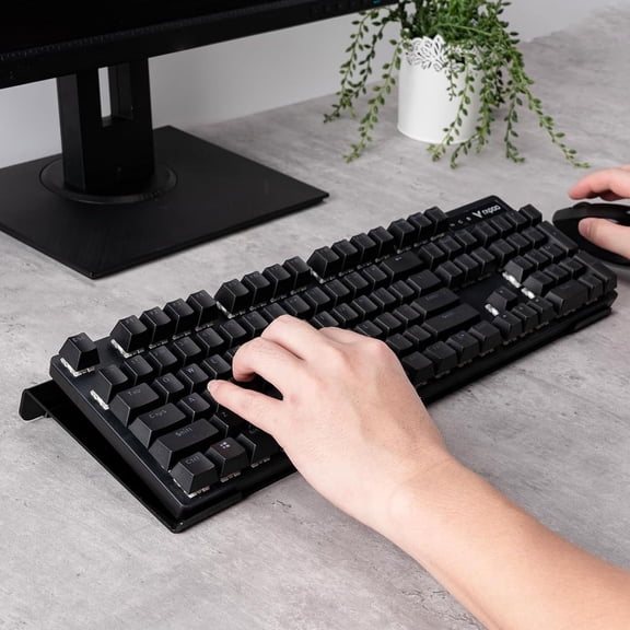 Homelyt Acrylic Keyboard Stand Clear Computer Riser for Desk Office Desk Accessories Ergonomic Transparent Holder for Home Study Workstation
