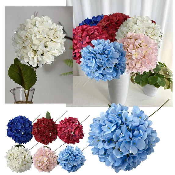 Homelyt Artificial Hydrangea for Indoors Faux Hydrangea Flowers Real Touch Latex Bouquet Bridal Wedding Home Decor Indoors and Outdoor