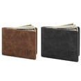 thumbnail image 1 of Homelyt Bifold Wallets for Men Slim Minimalist Front Pocket Black Wallet PU Leather Blocking ID Window 6 Slots Purse Black Brown for Everyday Carry, 1 of 7
