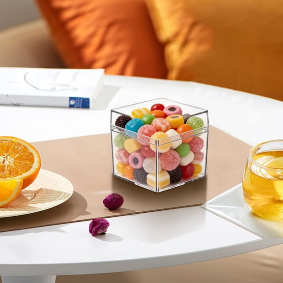 Homelyt Clear Acrylic Box with Lid Transparent European Style Candy Container Multi Functional Storage for Jewelry and Wedding Decor