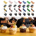 thumbnail image 1 of Homelyt Cupcake Toppers Graduation Decorations 24 Pack Glitter Diploma and Cap Cake Picks for 2026 Commencement Party, 1 of 9