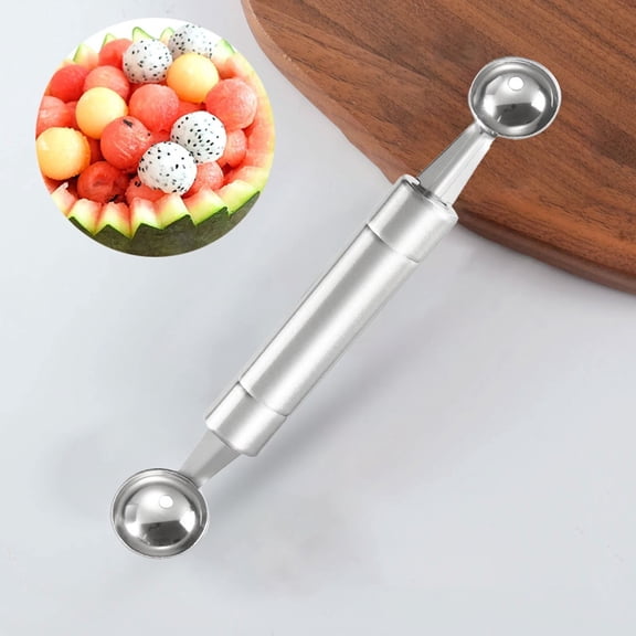 Homelyt Fruit Carving Tools and Melon Baller Scoop Stainless Steel Watermelon Slicer Cutter Tool Multipurpose Kitchen Gadget for Plating and Party 1 Piece